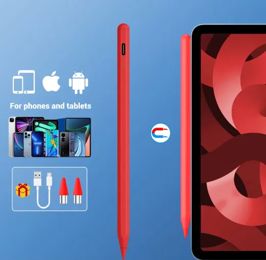 Stylus Pen Univerzální Aktivní - ČERVENÉ (Android, iOS, iPad, Xiaomi)